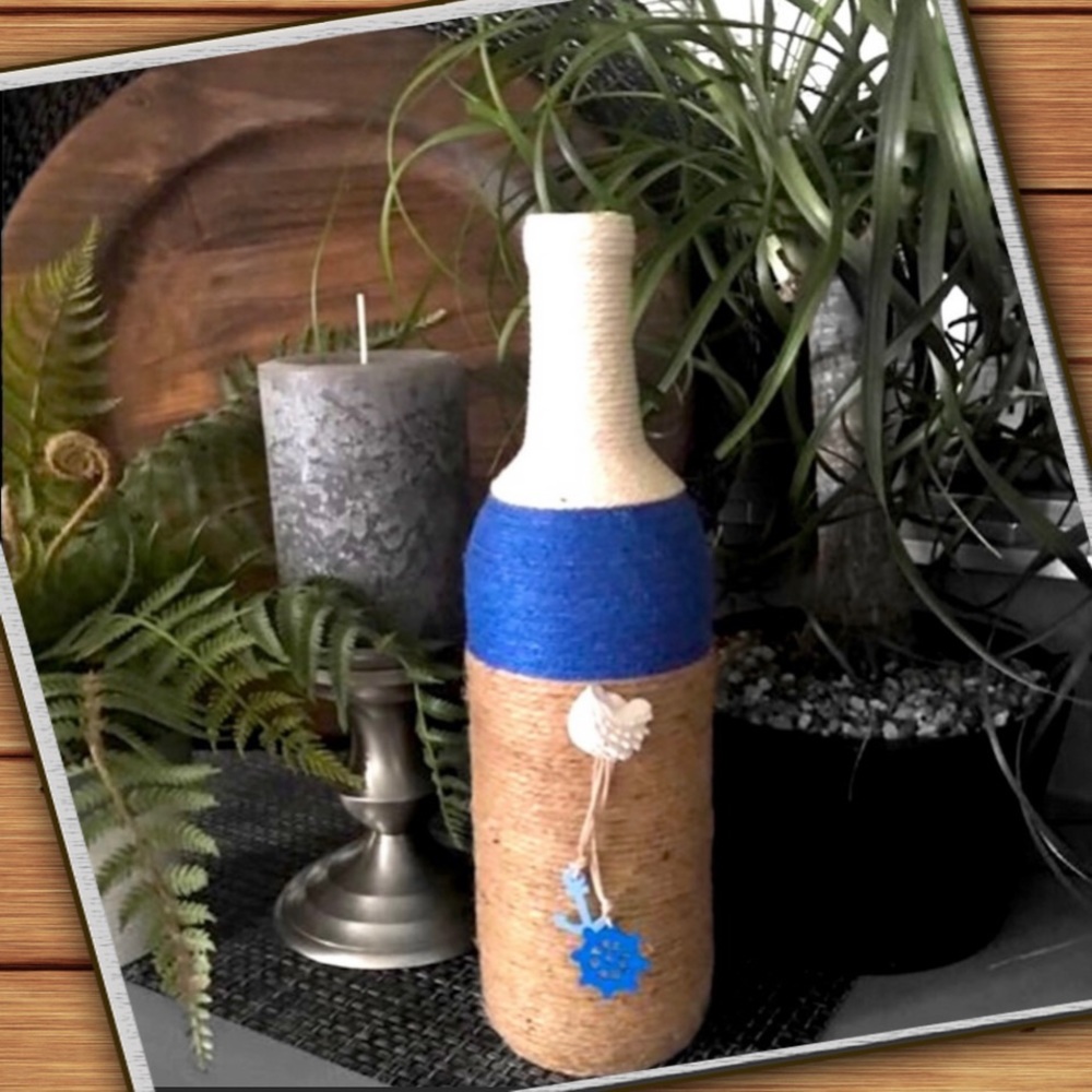 💙 Beach/Nautical Themed Bottle Decor - Picture 1 of 9